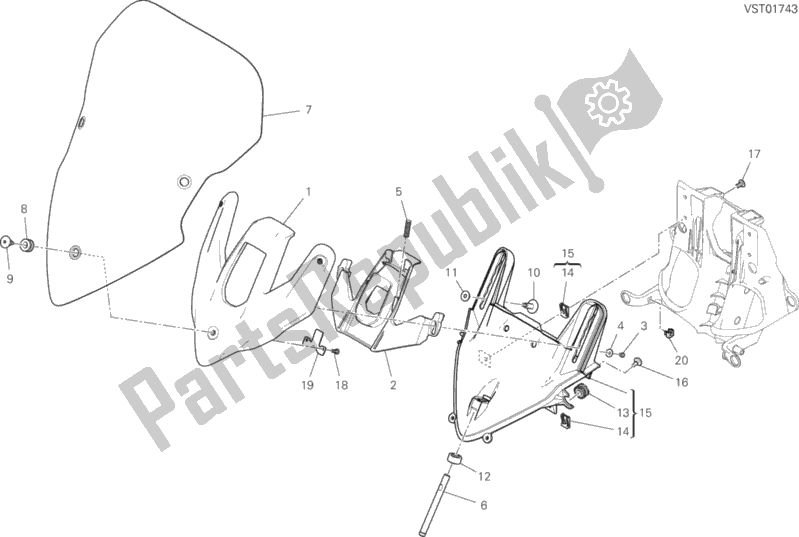 Todas las partes para Parabrisas de Ducati Multistrada 1260 Enduro 2020